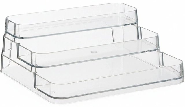 Relaxdays Gewürzorganizer aus Kunststoff in Transparent mit 3 Etagen, B/T/H: 26 x 10,5 x 24 cm - Bild 1