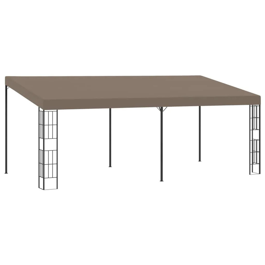 DELUKE Gartenpavillon Pergola LYMP Terrassenüberdachung mit Stoffdach in Taupe, B/T: 600 x 300 cm - Bild 2