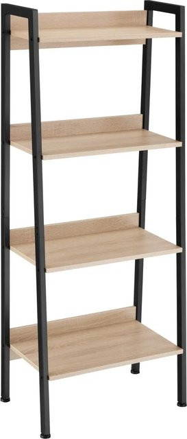 tectake Leiterregal Chatham Industrial Style aus Holz und Stahl in Eiche Sonoma, B/T/H: 57,5 x 34 x 138 cm - Bild 2