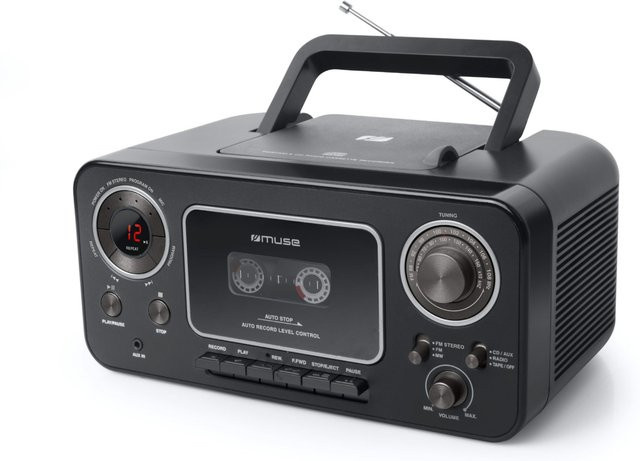 Muse M-182 RDC Radio-Rekorder mit CD und Kassette in Schwarz - Bild 1