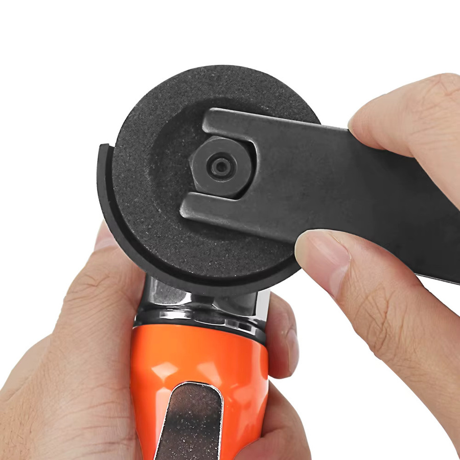 NuoDunco Pneumatischer Mini-Winkelschleifer in Orange mit Harz-Schleifscheibe zum Schleifen von Metall und Holz, Durchmesser: 5,08 cm - Bild 5