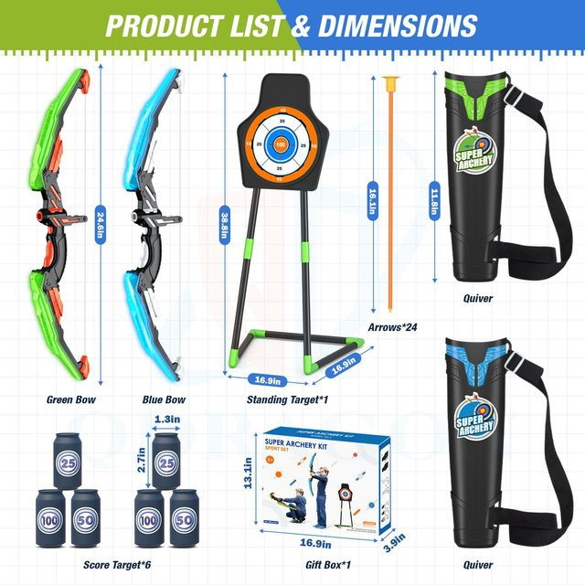 Super Six Bogen und Pfeile, Bogen Bausatz Set, ab 3 Jahre - Bild 1