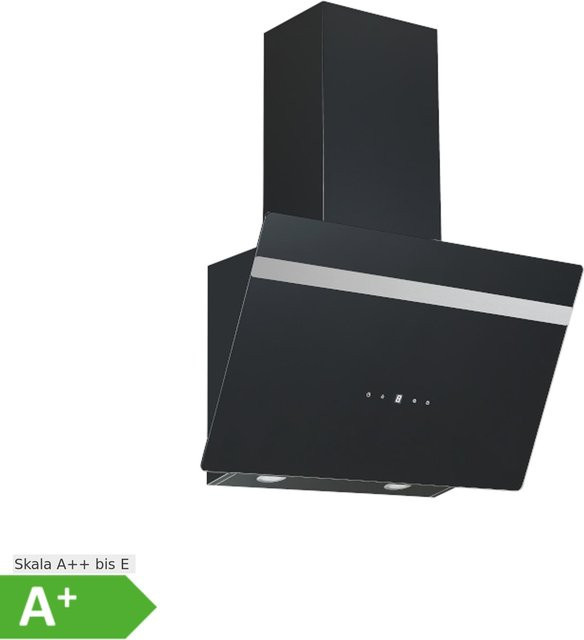 PKM Kopffreihaube S20-60ABTH Schräghaube in Schwarz mit Touch-Control und LED-Display - Bild 1