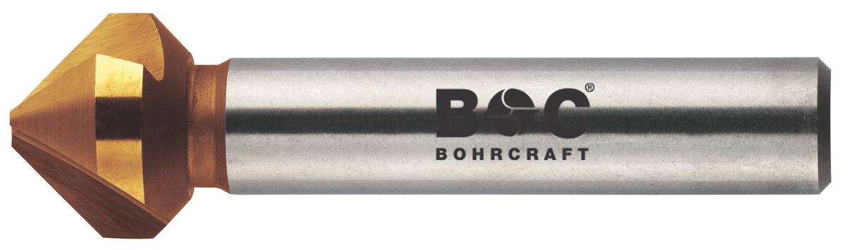 Bohrcraft Kegelsenker HSS-TiN DIN 335 C 90 Grad Durchmesser: 6,0 mm in Gold und Silber - Bild 1