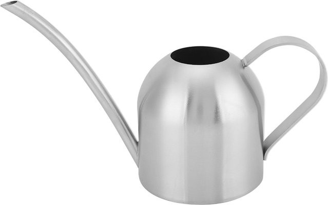 Edelstahl Gießkanne CosyHome Silber mit langem Ausguss für Garten und Zimmerpflanzen, 1000 ml - Bild 1