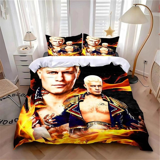 Bettwäsche-Set Cody Rhodes American Nightmare von Binchi Fitness, 3-teilig, Mehrfarbig, B/H: 173 x 218 cm - Bild 1