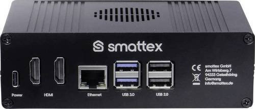 Smattex Raspberry Pi 4 B 16GB Set in Schwarz mit Gehäuse, Netzteil, Kühlkörper und Noobs OS - Bild 1