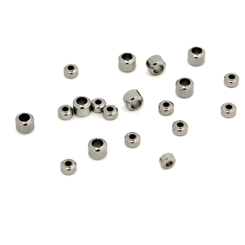 SUMOORL Abstandsperlen Edelstahl, Silber, 5 mm, 6 mm - Bild 2