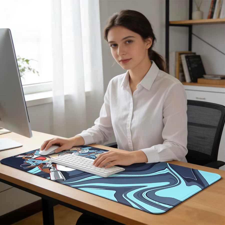 Rutschfeste Gaming-Schreibtischunterlage Potdemiel Mauspad in Multicolour für PC und mechanische Tastaturen - Bild 4
