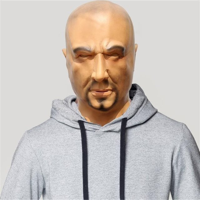 Glatz, Glatzköpfiger Mann Latexmaske, beige - Bild 1