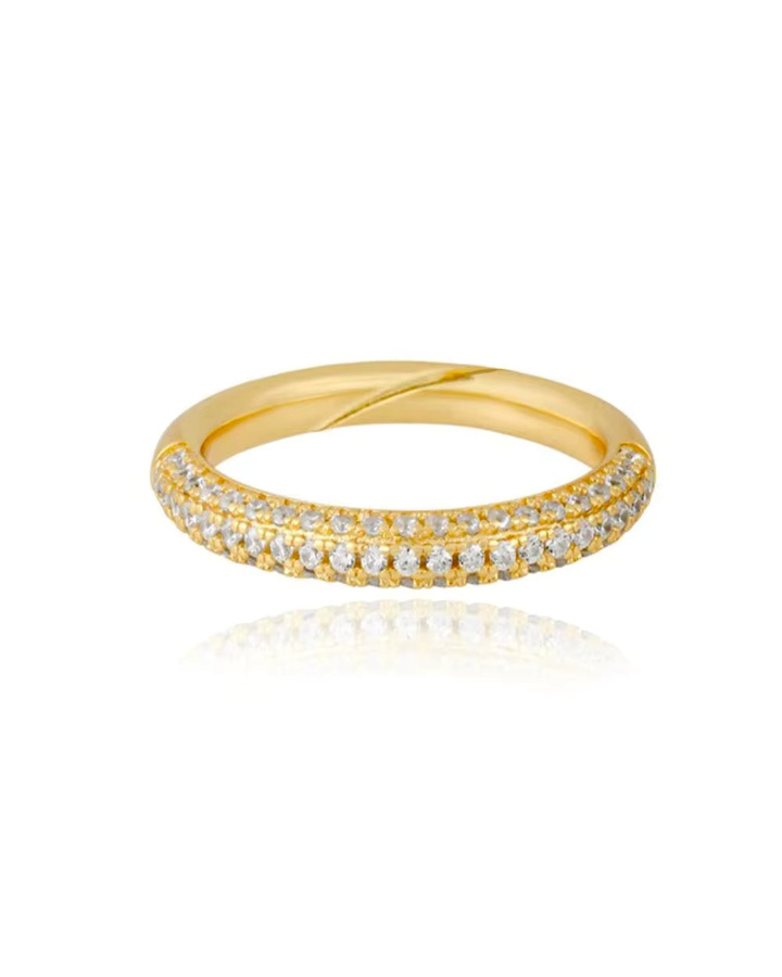 amofa Ring 750 Gold, Zirkonia, Diamant, Damen, Vintage - Bild 3