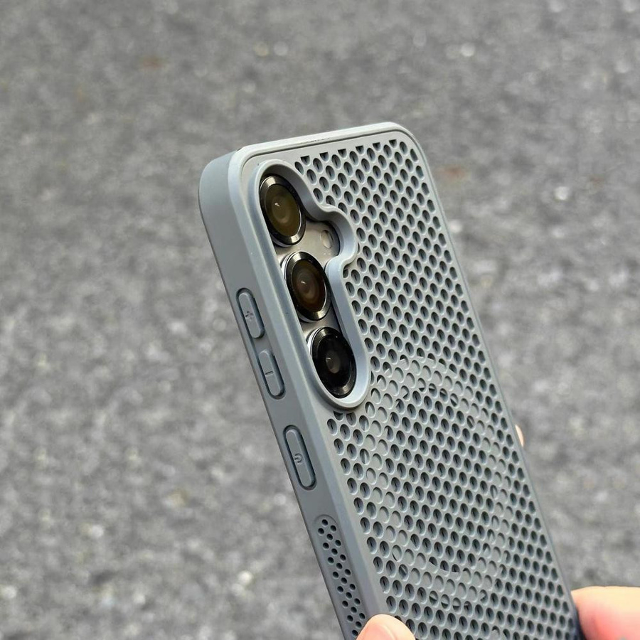 Armor Stoßfeste und kühlende Handyhülle für Samsung Galaxy S22 S23 S24 S25 S26 Ultra Plus FE in Grau - Bild 1