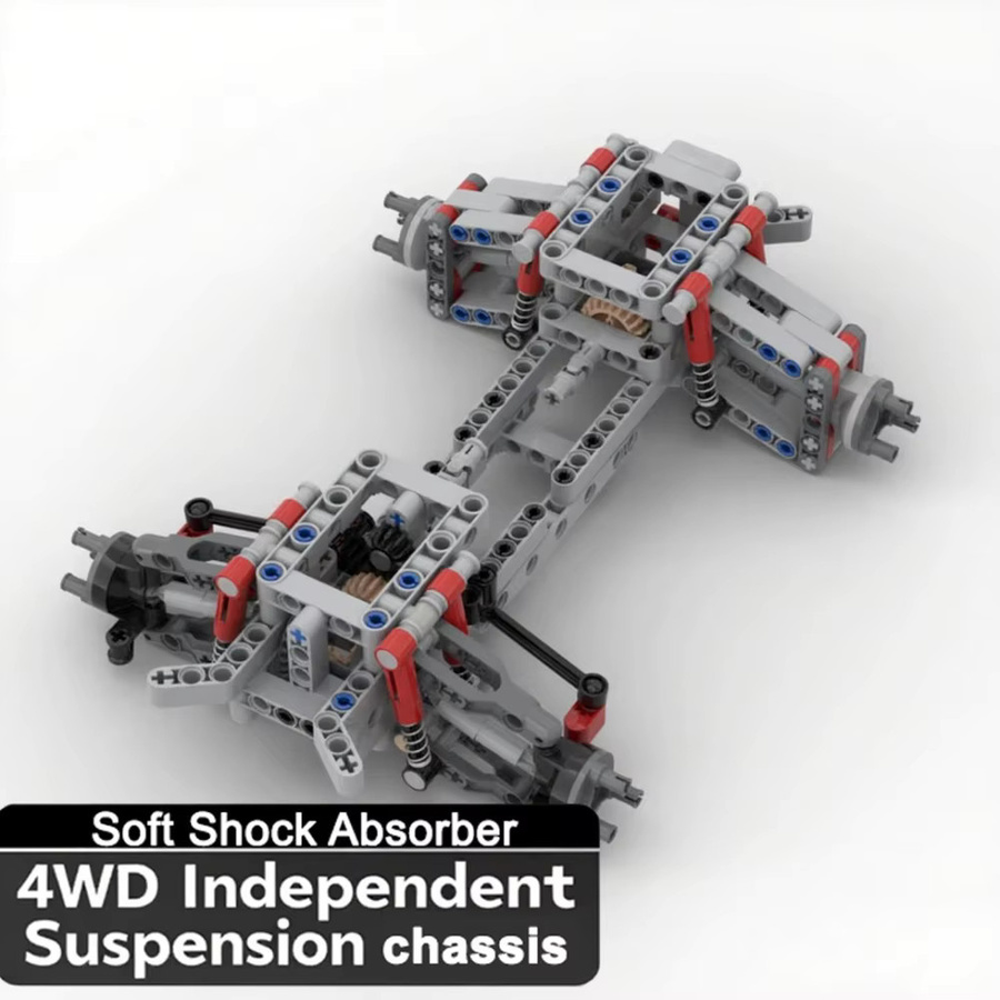 stemedu 4WD Baustein-Chassis-Auto, Fahrzeuge, Grau - Bild 2
