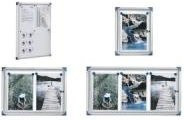 NOBO Schaukasten extraflach für DIN A4 mit magnethaftender Metall-Rückwand in Weiß und Silber für den Innenbereich - Bild 1