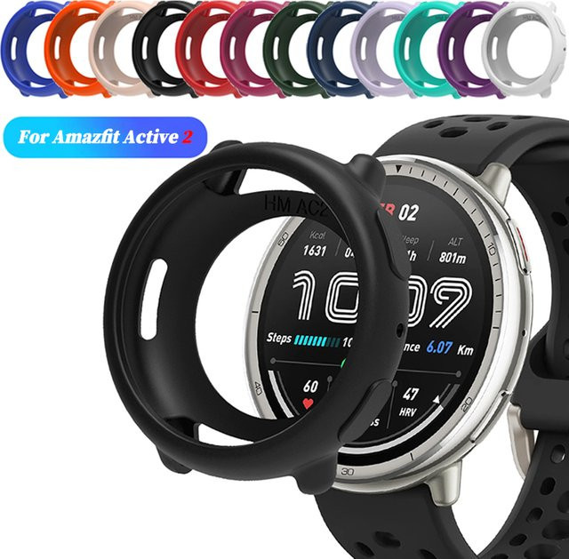 FancyWrist Uhrenhülle Silikon, Schwarz, Amazfit Active 2 - Bild 1