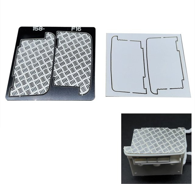 Tamiya Metall-Rücklicht-Antirutschplatten, 2-teiliges Set, Zubehör - Bild 1