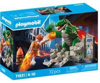 PLAYMOBIL Heroes Helden-Showdown mit der Riesenechse Konstruktionsspielzeug - Bild 1