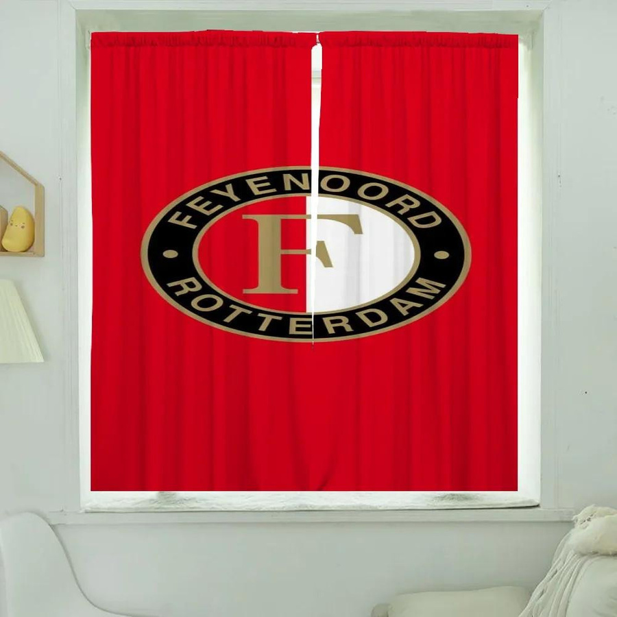 2er-Set Verdunkelungsvorhänge F-feyenoord-d Fc für Wohnzimmer, Schlafzimmer und Küche, moderner Stil, Breite: 50 cm, Höhe: 70 cm - Bild 2