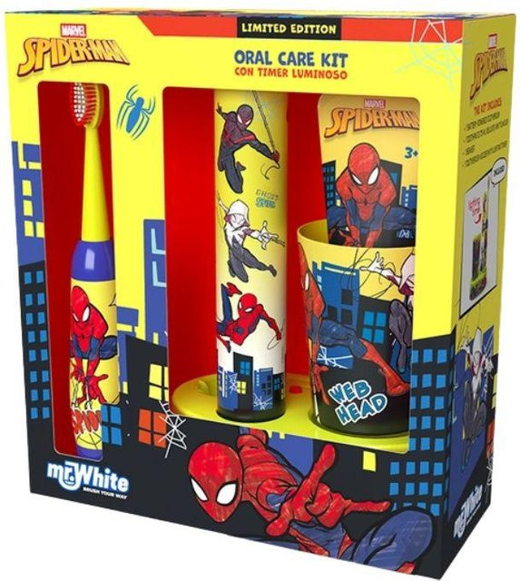 Mr.white Zahnpflegeset Spiderman für Kinder, yellow, multicolour - Bild 1