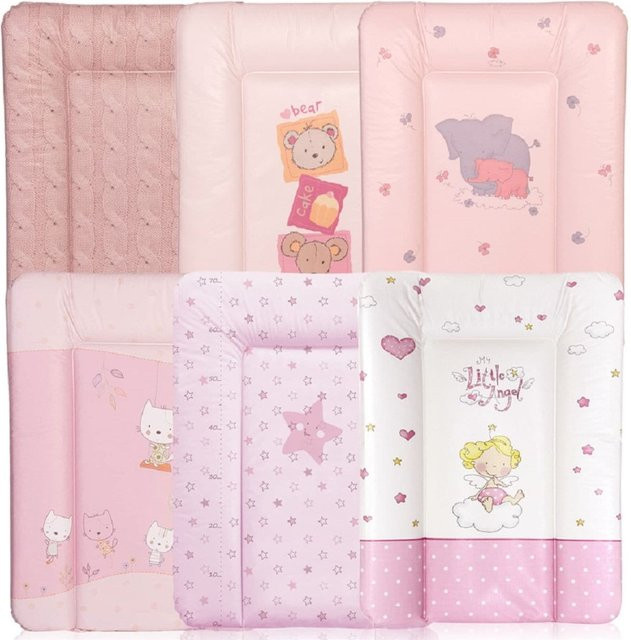 Lorelli Kinder Wickelauflage Softy gepolstert mit erhöhtem Rand pink B/T/H: 70 x 50 cm - Bild 1