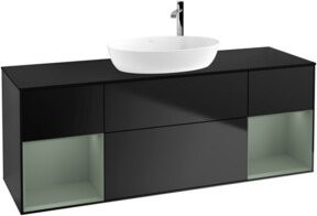 V&B Waschtischunterschrank Finion in Blau lackiert, Breite: 160 cm, Tiefe: 50,1 cm - Bild 1