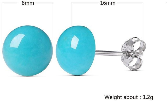 ITSMOS Ohrstecker, 925 Silber, Amazonit, Damen, blue - Bild 1