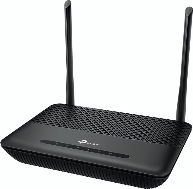 TP-Link TD-W9960V WLAN-Router mit integriertem Modem, VDSL/ADSL, Single-Band 2.4GHz 300MBit/s, Schwarz - Bild 1