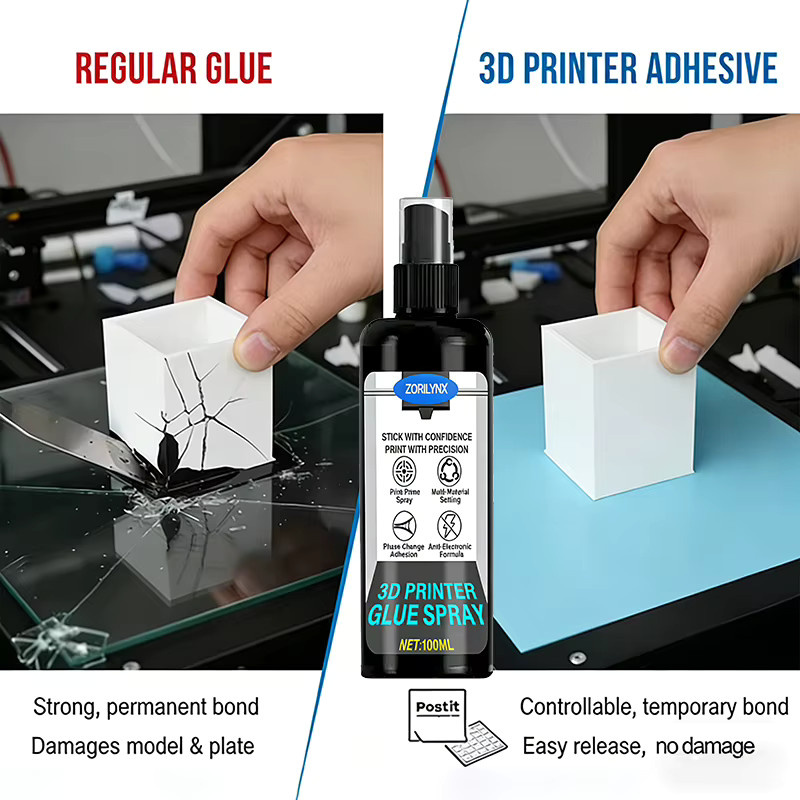 3D-Druck-Klebespray Anti-Verzug-Flüssigkleber für Glas- und PEI-Druckbetten in Schwarz zur einfachen Entfernung für PLA, ABS und PETG - Bild 5