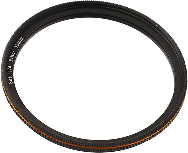 KaiSai Soft Diffusion 1/4 Filter für DSLR-Kameras, Mattiertes optisches Glas, Farbe: Schwarz, Durchmesser: 52 mm - Bild 1