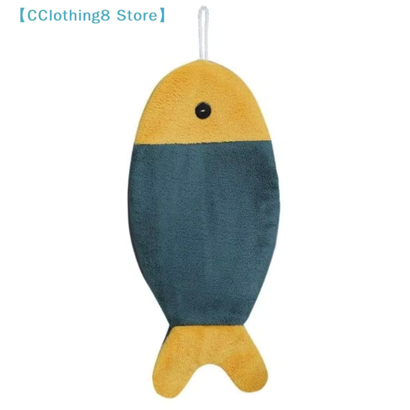AliS8 Saugfähige Korallenvlies-Handtücher in Fischform mit Streifenmuster für das Badezimmer und Kinder - Bild 2