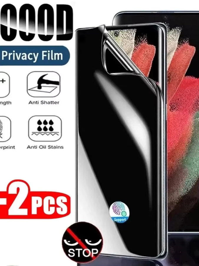 Anti-Spionage Displayschutzfolie aus Hydrogel für Samsung Galaxy S24 S23 S22 S21 S20 Ultra Plus FE, transparent - Bild 4