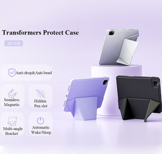WiWU Transformers Protect Schutzhülle für iPad Air 13 und 11 M3 M2 sowie iPad Pro 13 und 11 in Schwarz - Bild 1