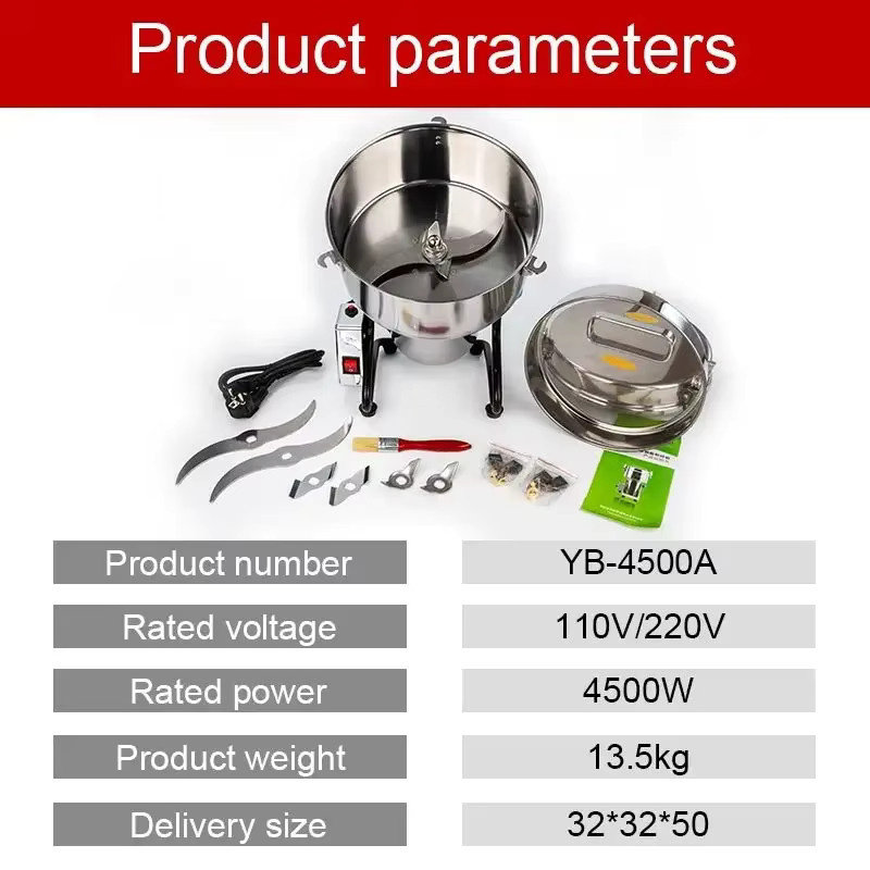 DIVEDEER Elektrische Gewürzmühle aus Edelstahl in Silber für Kaffee, Getreide und Trockenfutter, 150 bis 4500g - Bild 6