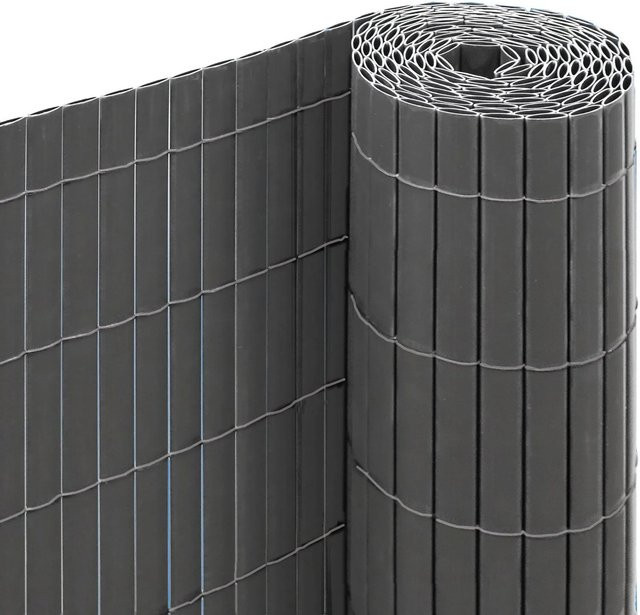 UrFence PVC Sichtschutz und Windschutz für Balkon und Garten in Anthrazit Grau, Höhe: 90 cm, Breite: 600 cm - Bild 1