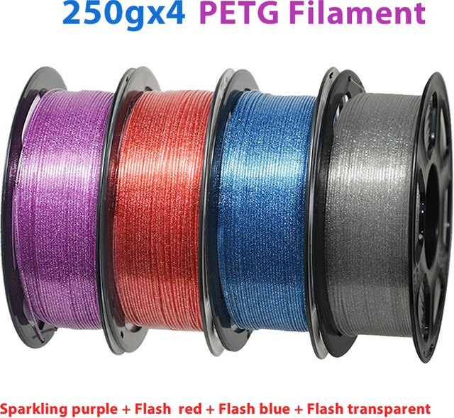 3D Maliang PETG 3D-Drucker-Filament 1,75 mm, 4 x 250 g, Flash Red - Bild 1