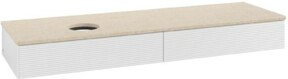 V&B Waschtischunterschrank Antao mit Frontstruktur in Weiß, B/T: 160 x 50 cm - Bild 1
