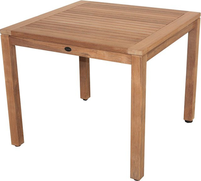 Zebra Tisch BALI aus Teakholz in Braun, B/T: 90 x 90 cm - Bild 1