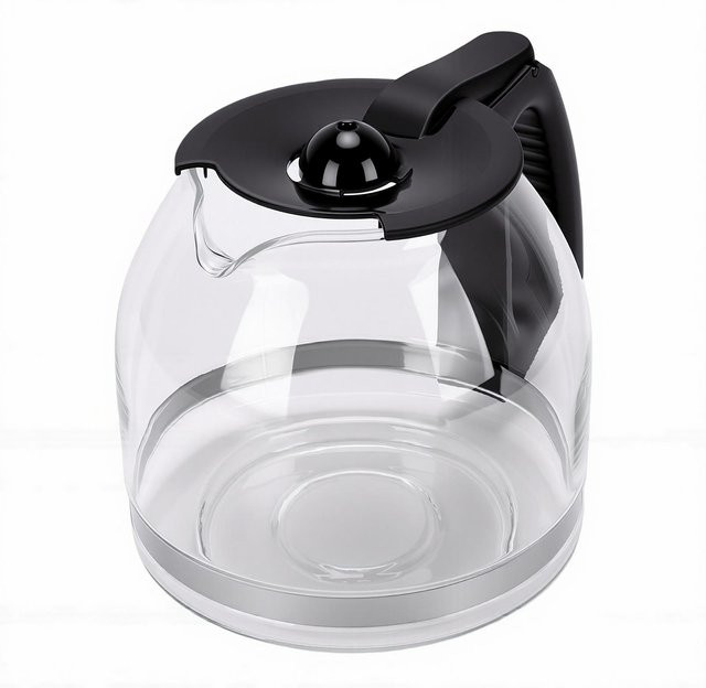 Fishine Kaffeekanne aus Borosilitglas mit stabilem Griff, 1,8 l, Grau/Transparent - Bild 1