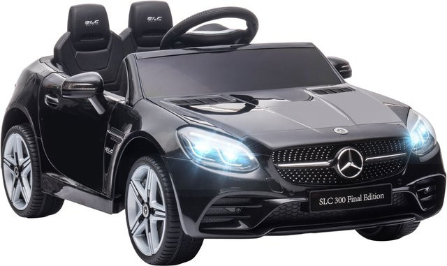AIYAPLAY Elektroauto für Kinder, Schwarz, mit Fernbedienung, LED-Scheinwerfern, Sicherheitsgurt, Hupe, Musik, ab 3 Jahre - Bild 1