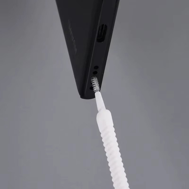 Reinigungsset für Handy-Ladeanschlüsse mit Reinigungsbürste für iPhone, Samsung und Xiaomi, USB-C und iOS, Farbe: Weiß - Bild 4