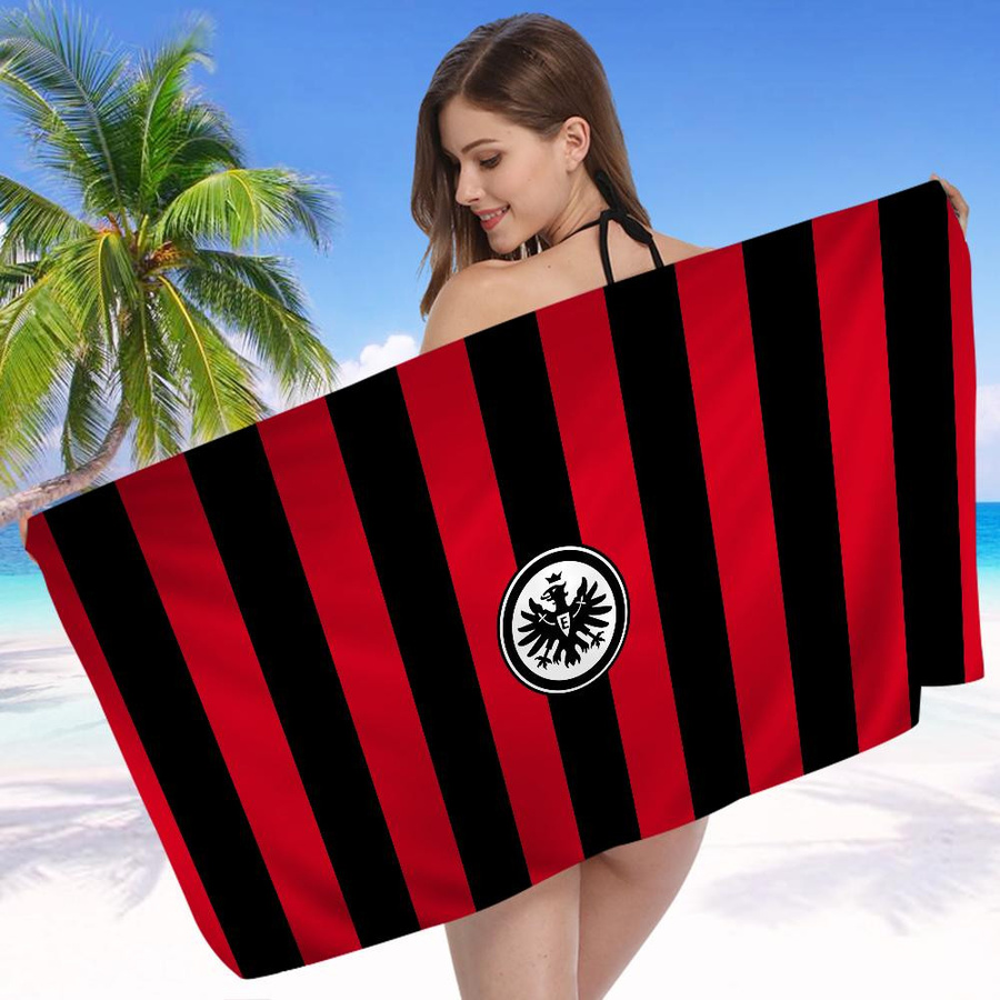 Eintracht Frankfurt Mikrofaser Strandtuch von JINGYUE Pet, schnelltrocknend und saugfähig, B: 70 cm, L: 150 cm - Bild 4