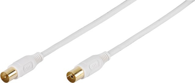 Vivanco TV und Radio Antennenkabel 90dB in Schwarz oder Weiß, Länge: 15 m - Bild 1