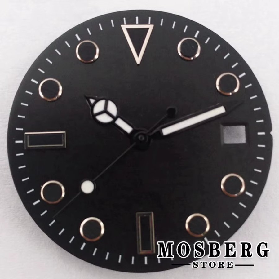 miuksi Uhrenzubehör, Zifferblatt, schwarz, 28,5 mm, Unisex - Bild 2