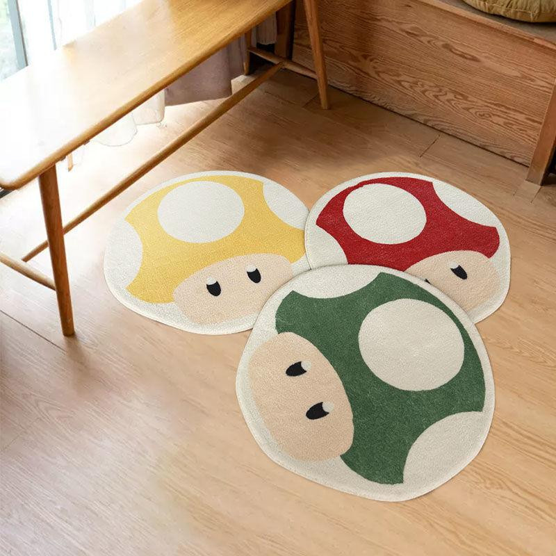Cartoon Pilzkopf Teppich in Multicolour, Saugfähig und Rutschfest, Imitation Kaschmir, B/T: 80 x 80 cm - Bild 3