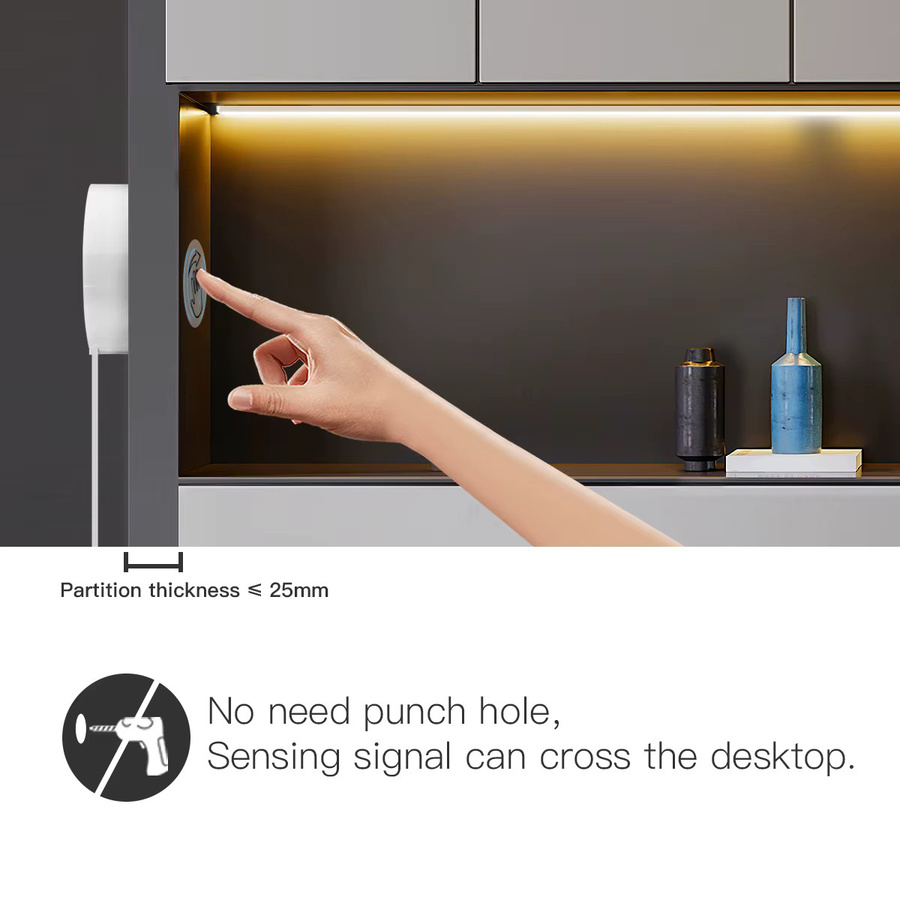 MALITAI USB LED Dimmer Touch Sensor Schalter für Holz, Glas oder Acryl, Durchlassgröße: 25 mm - Bild 4
