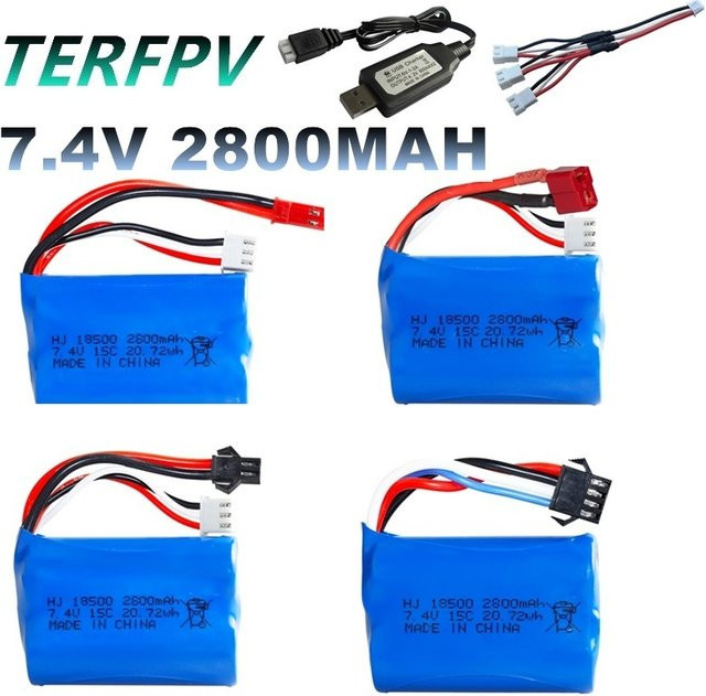 TERFPV Batterieladeset 18500 7,4 V 2800 mAh 15 C in Blau für ferngesteuerte Fahrzeuge und Hochgeschwindigkeitsautos - Bild 1