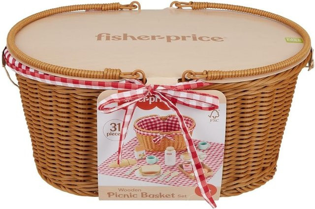 Fisher-Price Picknickkorb-Set aus Holz, 31-teiliges Set - Bild 1
