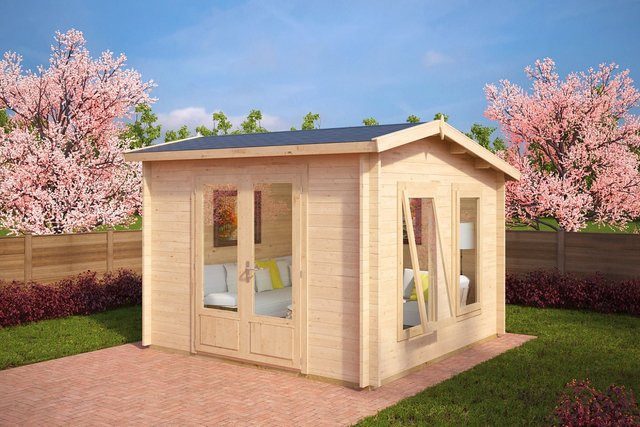 Gartenhaus Nora X aus Holz, B/T: 3 x 3 m - Bild 1
