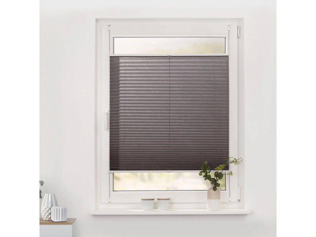 LICHTBLICK Plissee Klemmfix halbtransparent Taupe/Grau B: 55 cm, H: 130 cm - Bild 2