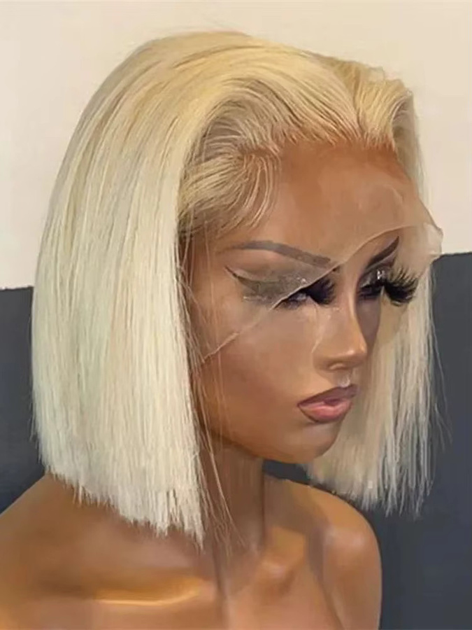 Lucasar Blonde Lace-Front-Perücke aus Echthaar, 200er Dichte, Damen - Bild 6
